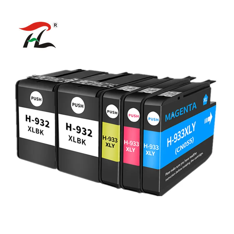 5 шт в упаковке 932XL 933 для HP 932 933XL сменный чернильный картридж Officejet 6100 6600 6700 7110 7610 7612