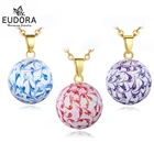 Юдора гармония мяч блестящий красный синий фиолетовый беременность Chime мяч Ангел звонящий кулон ожерелье Fina модные ювелирные изделия для женщин 388