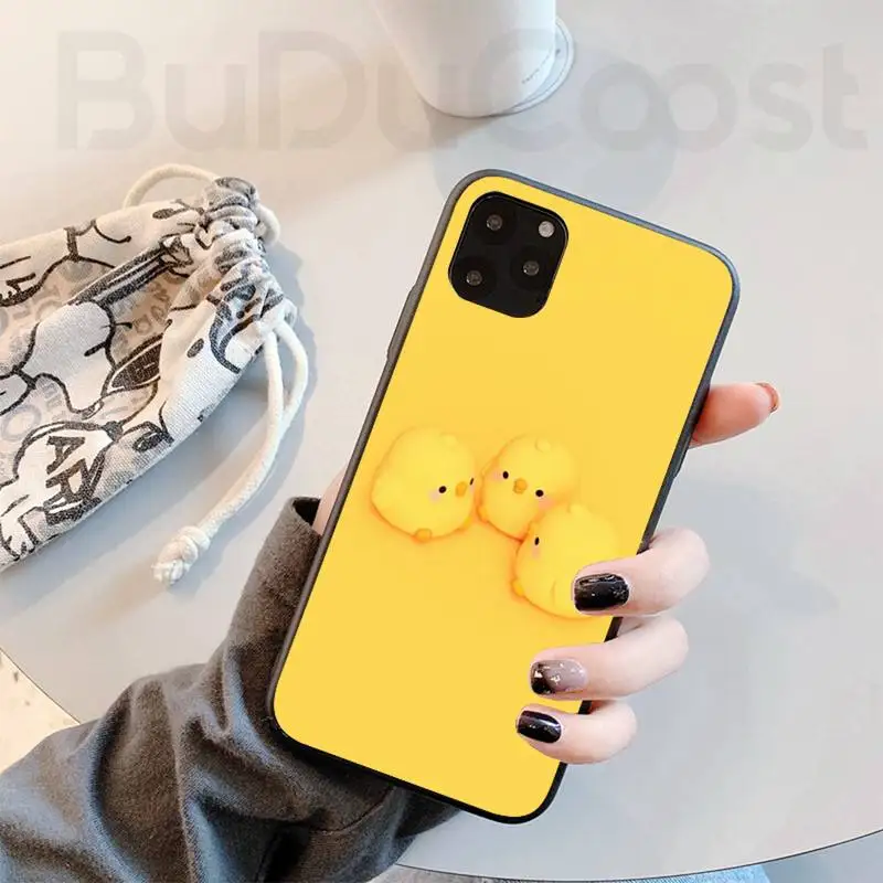 CustomaryCute little chicken Black Cell Phone Case For iphone 12 11 Pro Max X XS XR MAX 8 7 6splus 5s se 7plus case | Мобильные