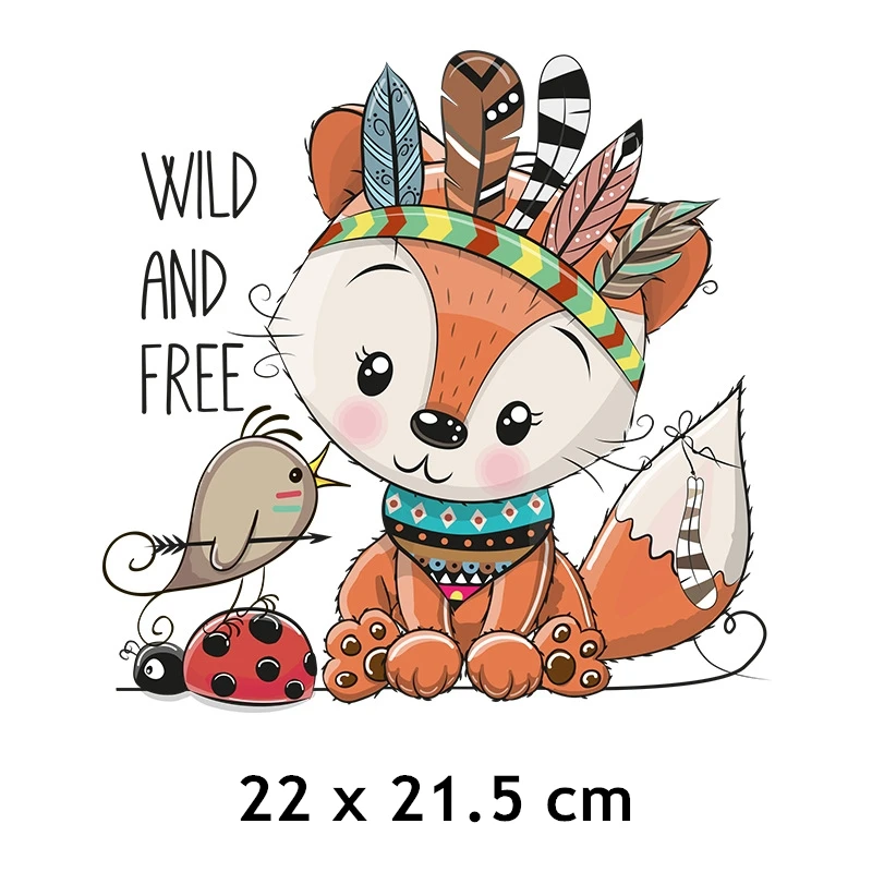 Модные Совы бабочки слон животные заплаты передачи тепла Термальность наклейки