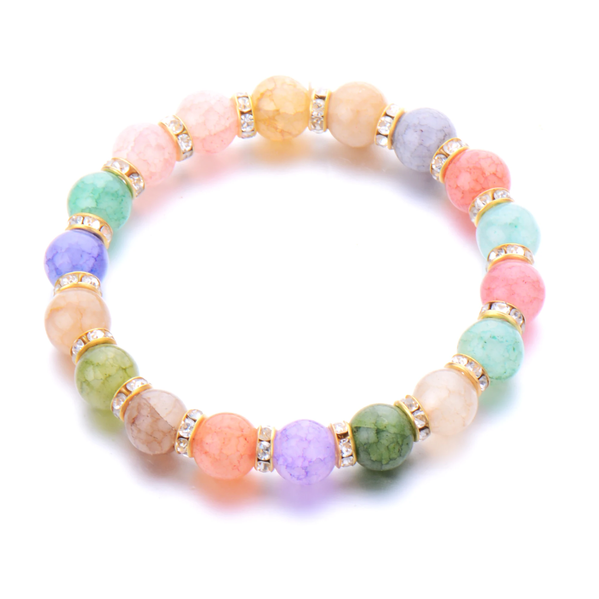 Разноцветный эластичный браслет стрейч модные украшения для мужчин и женщин