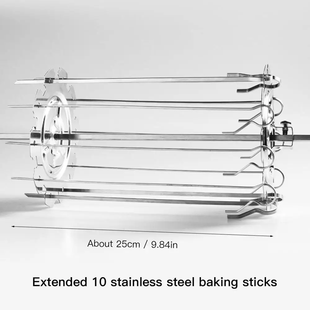 Стальной металлический жаровня для барбекю 10 вилок гриль шампуры Иглодержатель