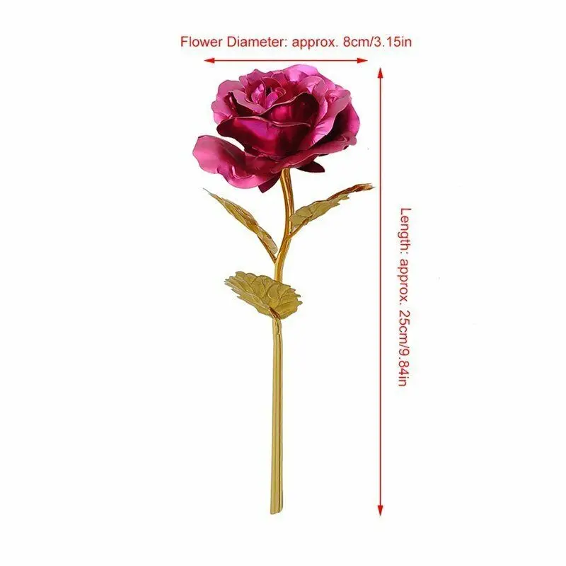 

Fete Des Mere Gift Bag Eternal Rose Petal 24K Gold Plated Dried Artificial Flower Valentine's Day Decoration Custom granny Party