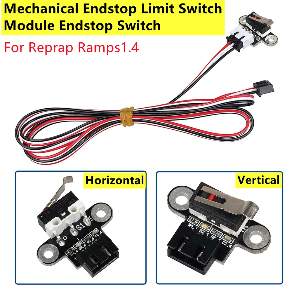 

New 3D Printer Parts Mechanical Endstop Limit Switch Module Endstop Switch Horizontal Type/Vertical Type For Reprap Ramps1.4