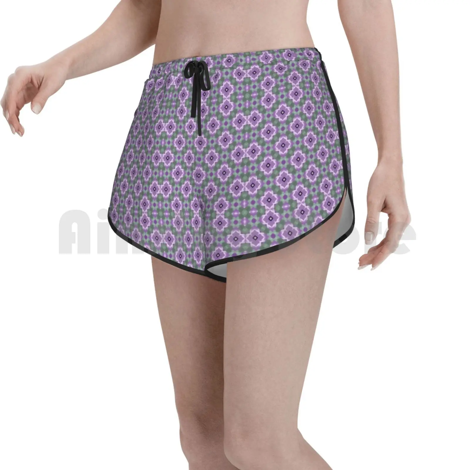 

Pattern 115 Swim Shorts Women Beach Shorts Pattern 115 Green Purple Lilac Gray Grey Earth Tone Racing Tones Usa