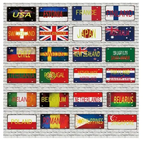 

Country Nam Sign National Treasure Animal License Plate Travel Souvenir Vintage Metal Sign For Wall Art Shop Restaurant Decor
