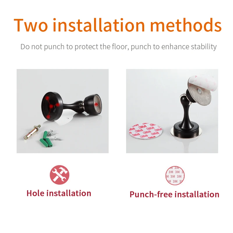 Всасывающая дверь из нержавеющей стали с бесплатным отверстием стопор для двери