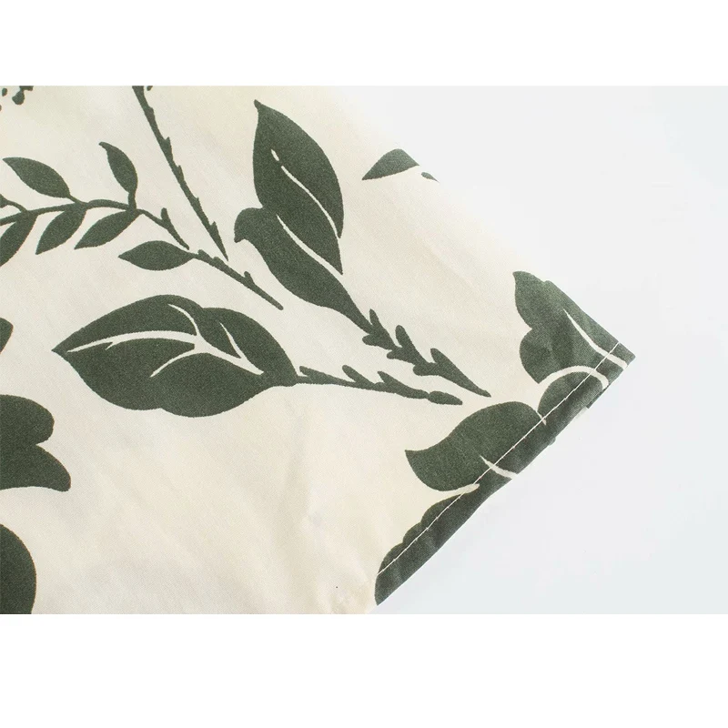 

VUWWYV Za Shirt Dress Women Floral Dresses Woman Summer 2021 Vintage Going Out Mini Dresses Women Short Sleeve Casual Dress