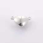 Круглые магнитные соединяемые застежки в форме сердца, бусины, подвески, Концевики для самостоятельного изготовления парных браслетов, ожерелий