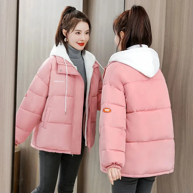 

Female Two-piece Down Padde Jacket 2021 Women Winter New Thick Korean Hundred Towers Version Of Loose Padded Jacket Student Coat
