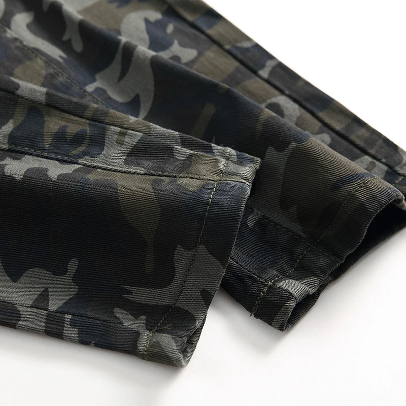 Джинсы мужские с несколькими карманами модные брюки болотного цвета длинные