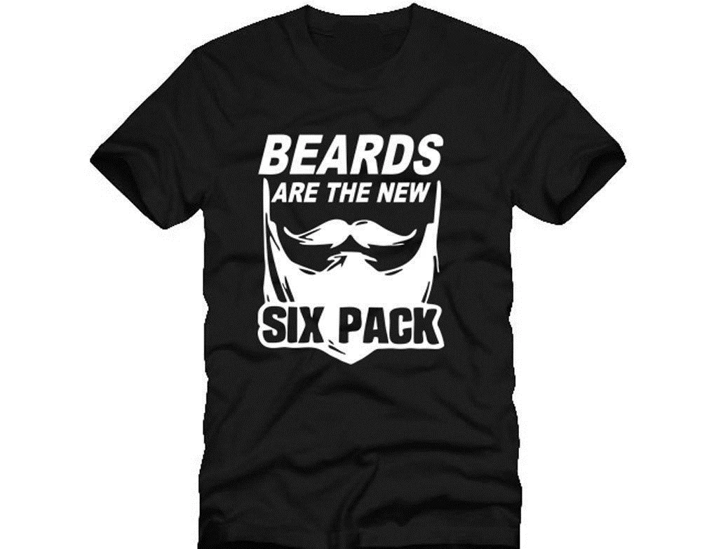 Beards are the new six pack muscle забавная Мужская футболка для парикмахерского бритья