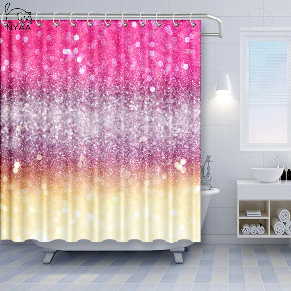 Занавеска для душа NYAA закат вдохновляющий оранжевый цвет современный дизайн