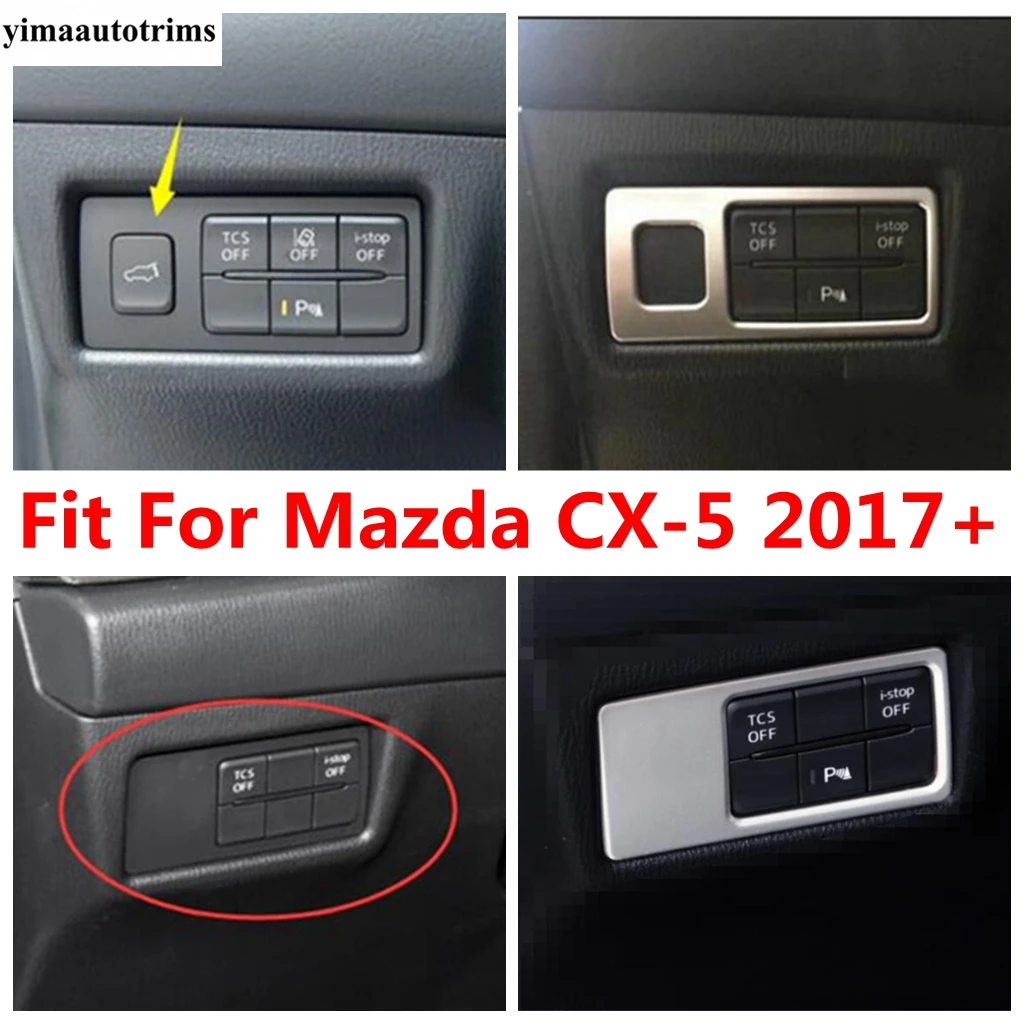 

For Mazda CX-5 CX5 2017 2018 2019 2020 2021 Head Light Lamp Switch Control Button Frame Cover Trim Matte Interior Accessories