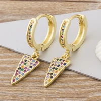 aibef bohemian fashion statement earrings drop dangle earrings geometric rainbow crystal earrings female jewelry for women girl
