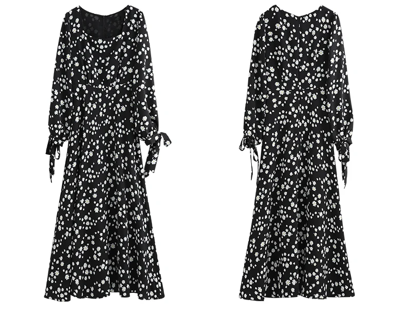 Женское длинное платье с квадратным вырезом Tingfly винтажное Элегантное