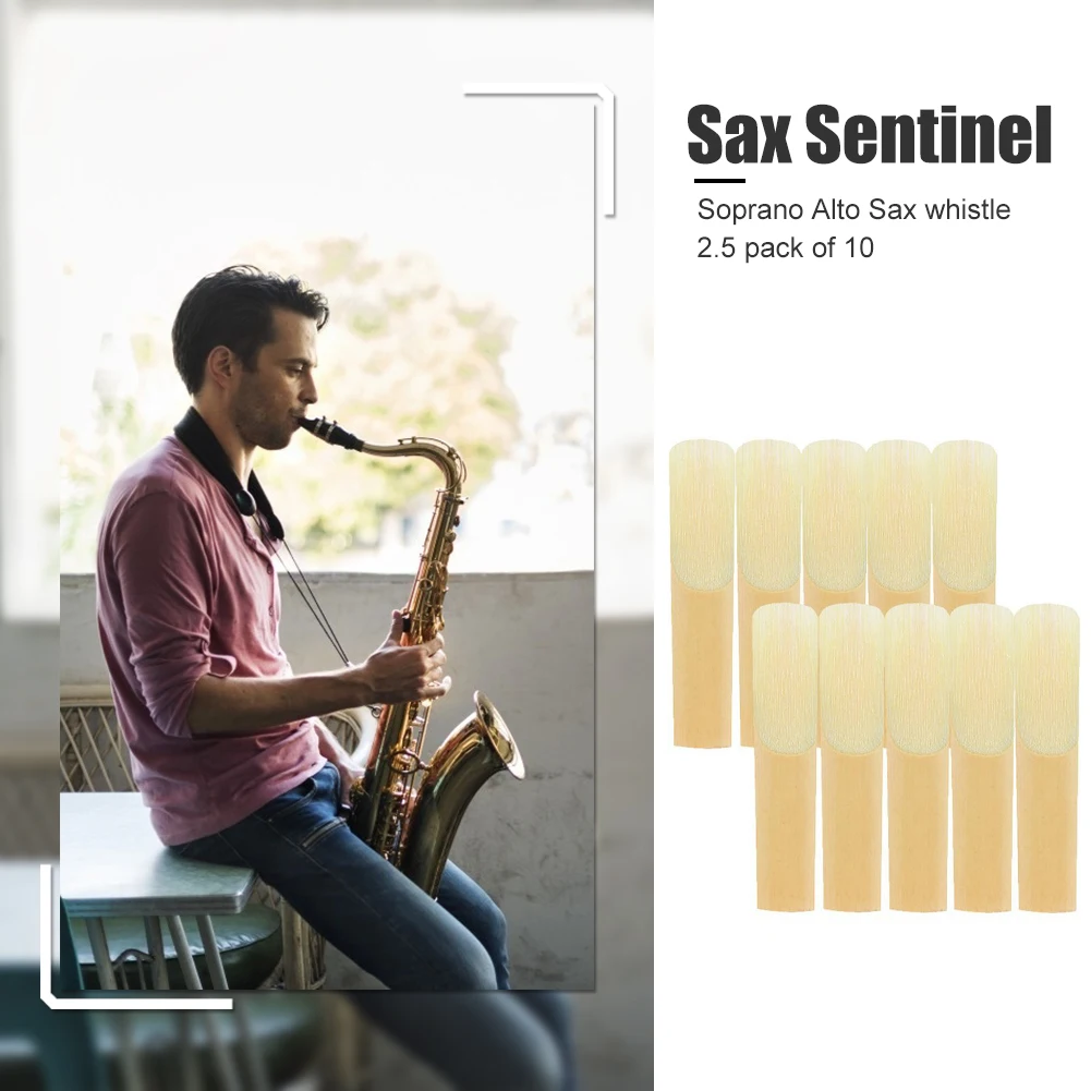 Alto Saxophone Reeds Strength 2.5 E-flat Sax Instrument Reed Lightweight Portable Music Elements for Beginners | Спорт и развлечения