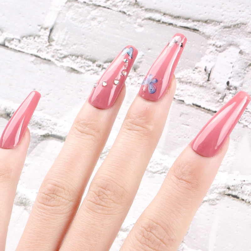 3D Nail Sticker Butterfly Series Art Decals Manicure Design Flower on Nails Decoration Self Adhesive Foil | Красота и здоровье