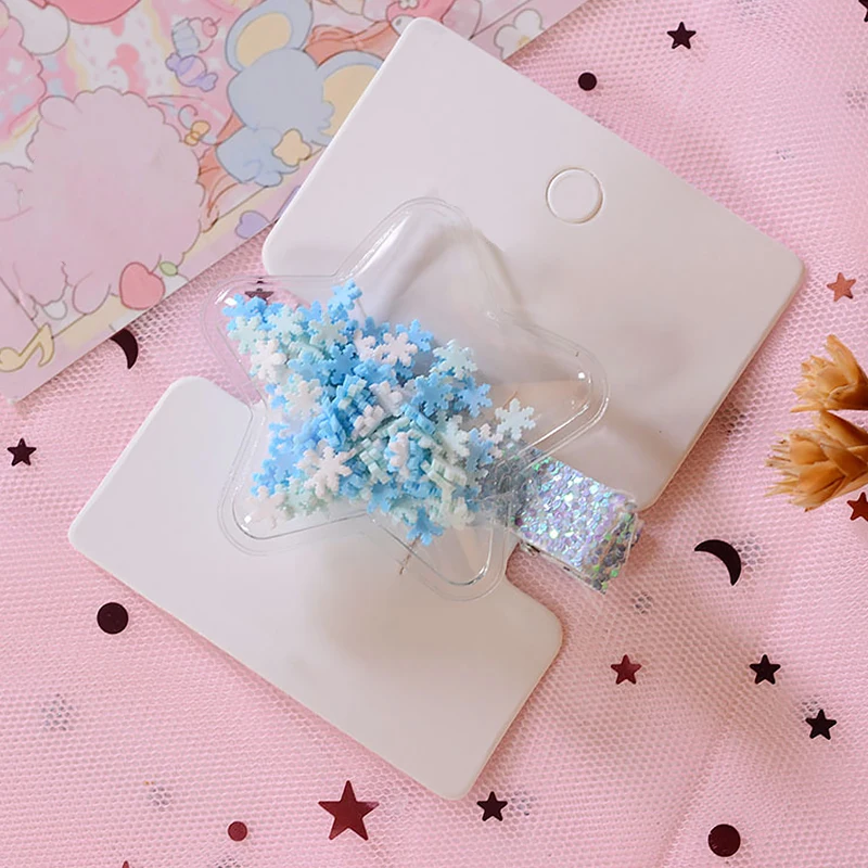 Заколки для волос милые разноцветные заколки с сердечками и звездами аксессуары