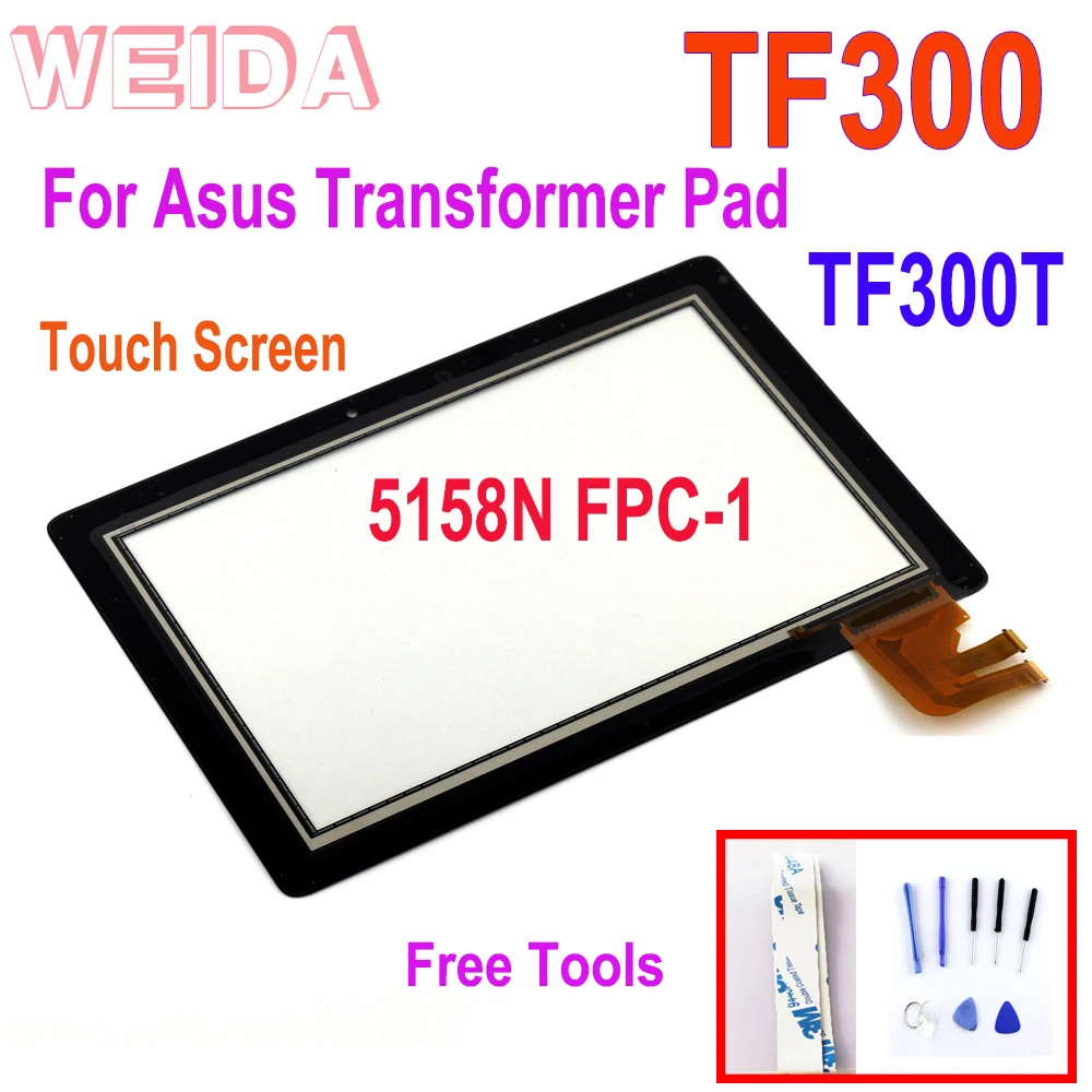 

Сенсорный экран 10,1 "для Asus Transformer Pad TF300 TF300T 5158N FPC-1, сенсорная панель, сенсорный экран, дигитайзер, стеклянная панель, датчик, запасные части