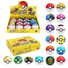 Original Real Switch 8/12PCS With Box 7CM Pet Elf Ball Pokemones Pokeballs With 2.5-3cm Figures Toys Dream Bedroom Children Gift