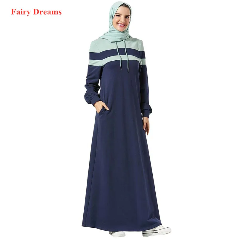 Женская Абая Пакистан Дубай Турция турецкая исламская одежда темно-синий