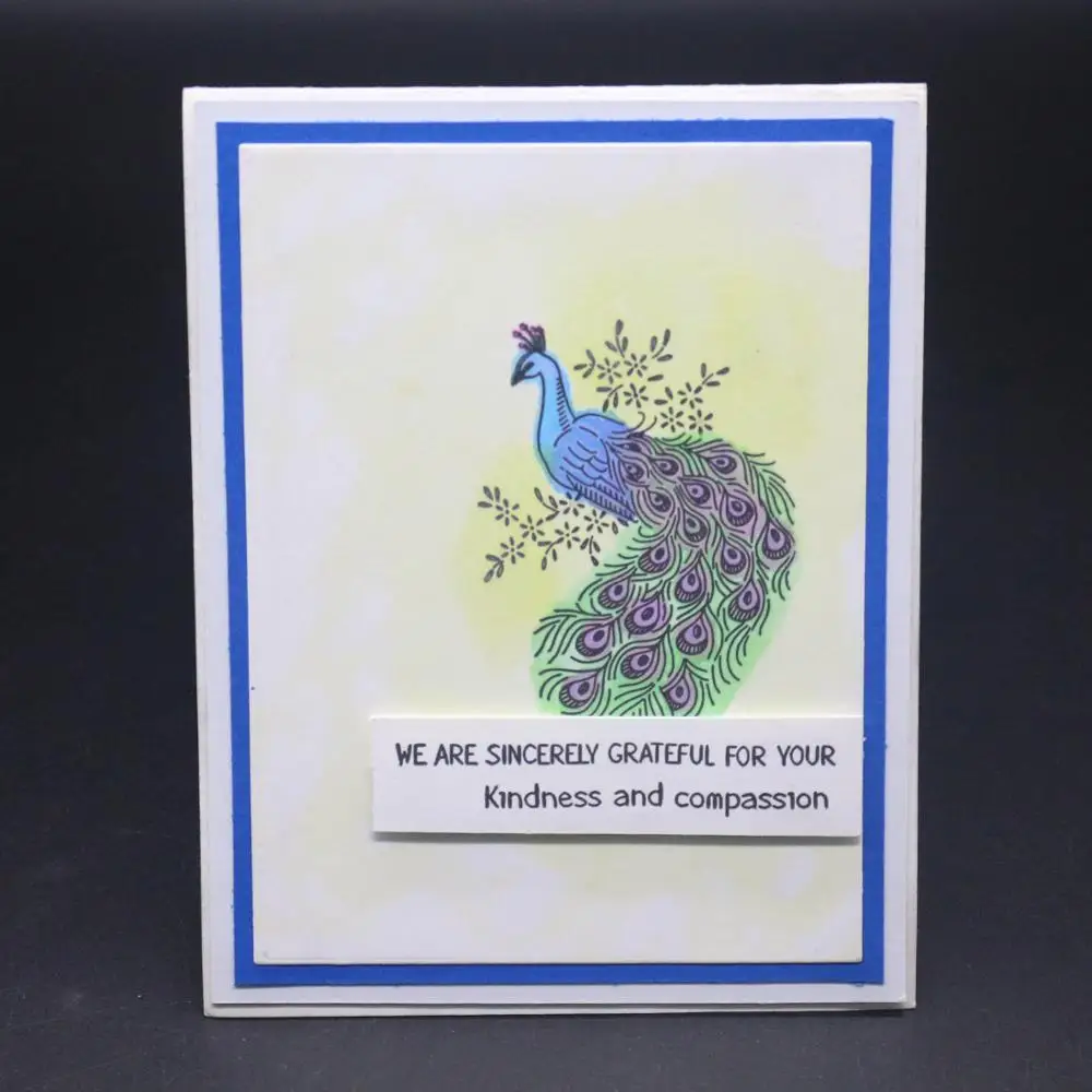 Благородный Павлин ясные штампы для DIY Скрапбукинг/изготовление открыток/альбом