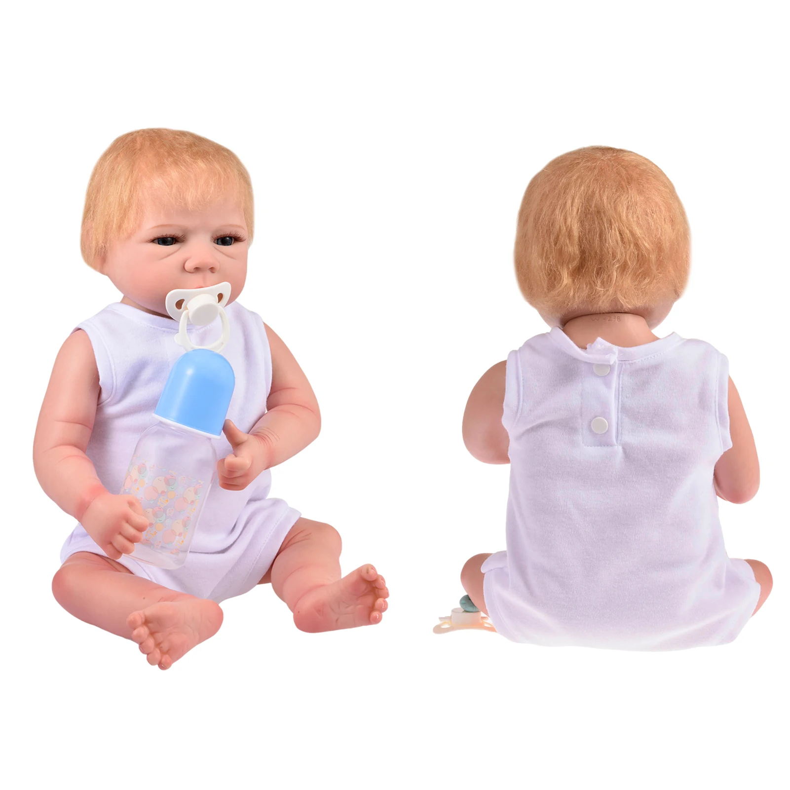 

55 Cm Silicone Reborn Dolls Soft Lifelike Reborn Baby Toy For Kids Lifelike Rebirth Doll 0-3 Months For Newborn Gift Boy/girl