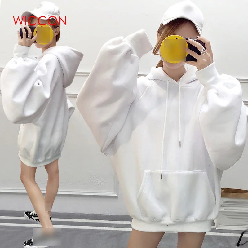 Женская толстовка с капюшоном круглым вырезом и длинным рукавом | одежда