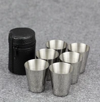 6pcs4pcs set 30ml outdoor practical stainless steel cups shots set mini glasses for whisky wine portable drinkware set gifts