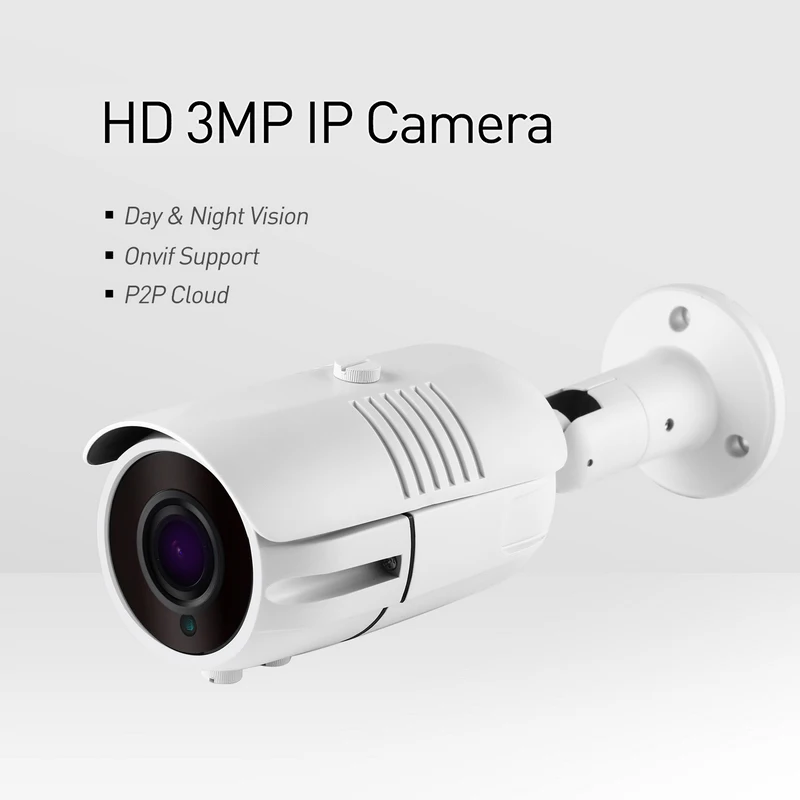 H.265 водонепроницаемый 3MP открытый 2 8-12 мм зум ip-камера 42 IR светодиодный 1296 P/1080 P