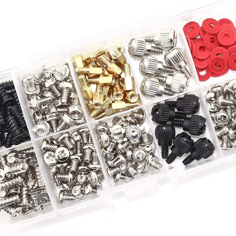 300PCS Personal Computer Screw Standoffs Set Kit For Hard Drive Case Motherboard Fan Power Image | Обустройство дома