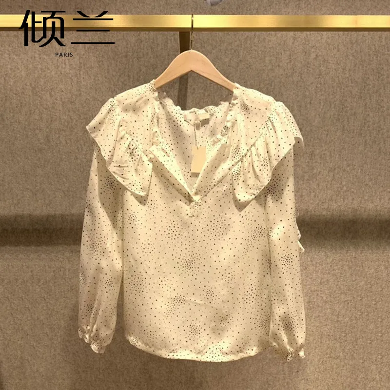 

Легкая Роскошная французская рубашка Patads, Женский универсальный топ с оборками на рукавах для весны и лета