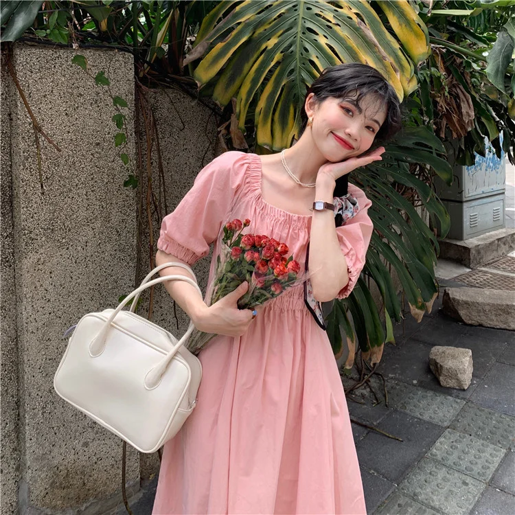 

Real Shot Cost-Effective Platycodon Grandiflorum French Pink Sweet Dress