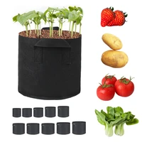 plant grow bags garden heavy duty non woven aeration big plant strawberry fabric growing pots container bag home garden tools