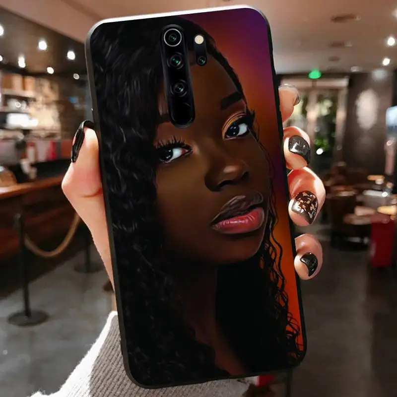 

Black Girl Magic Melanin Poppin Queen Phone Case Black Cover For Redmi 7A 4X 5 6 7 8 8A 5Plus GO Note 4/4X 7 K20/Pro Cases