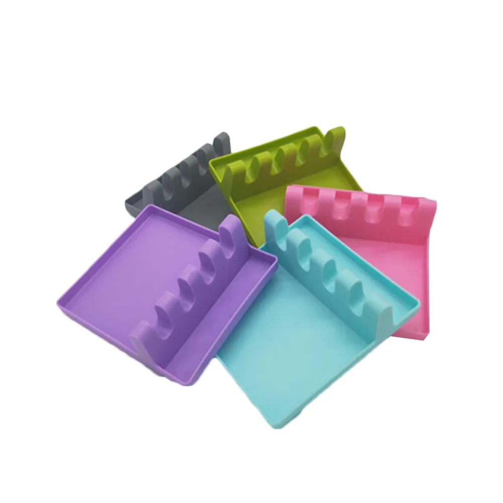 Кухонная Термостойкая Силиконовая ложка для отдыха кухонная утварь держатель