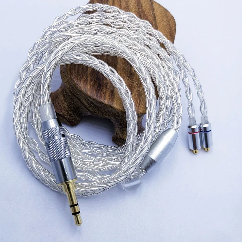 RY-C8 1,2 м запасной кабель для самостоятельной сборки 3,5 мм посеребренный обновленный провод 8 основной проводной кабель для машины для ремонта DIY HIFI mmcx кабель для наушников