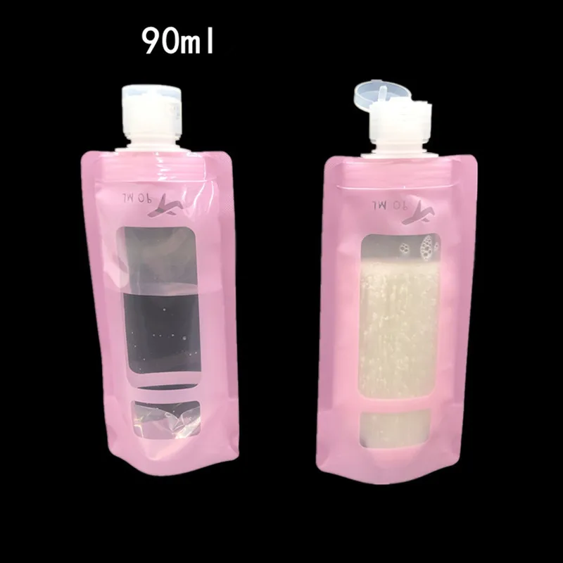 

50pcs Net Red Travel Folding Lotion Packing Bag Portable Shower Gel Shampoo Bottle Facial Cleanser Liquid Bag Small Drinking Bag