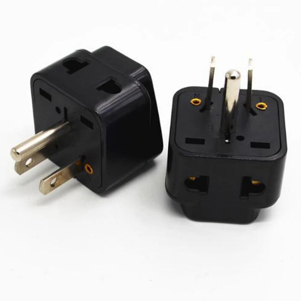 Универсальный дорожный переходник 2 в 1 черного и белого цвета для Австралии