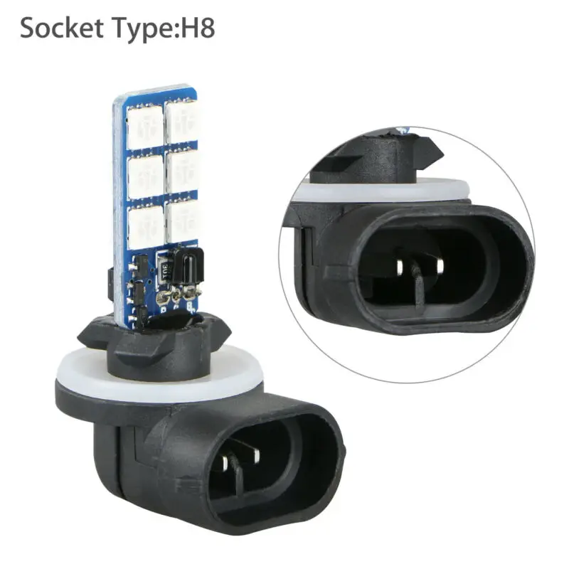 

2pcs Light Bulb+Remote 16-Color 12SMD Headlight Light Lamp 360 Degrees