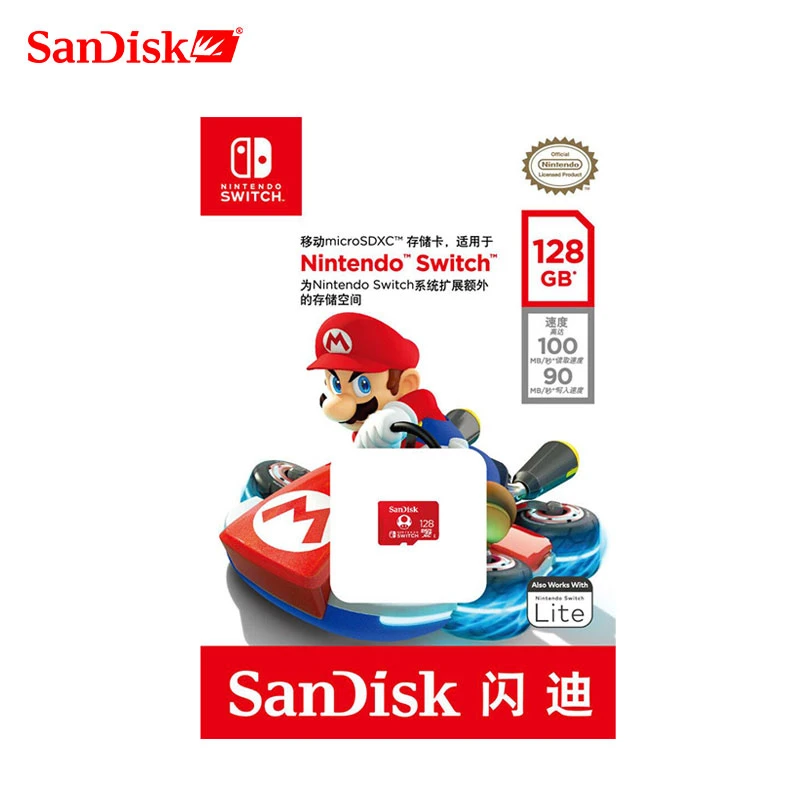 SanDisk nintendo Switch новый стиль 256 ГБ 128 Гб 64 micro SDXC UHS-I карты памяти класс 10 U3 U1 Micro sd TF