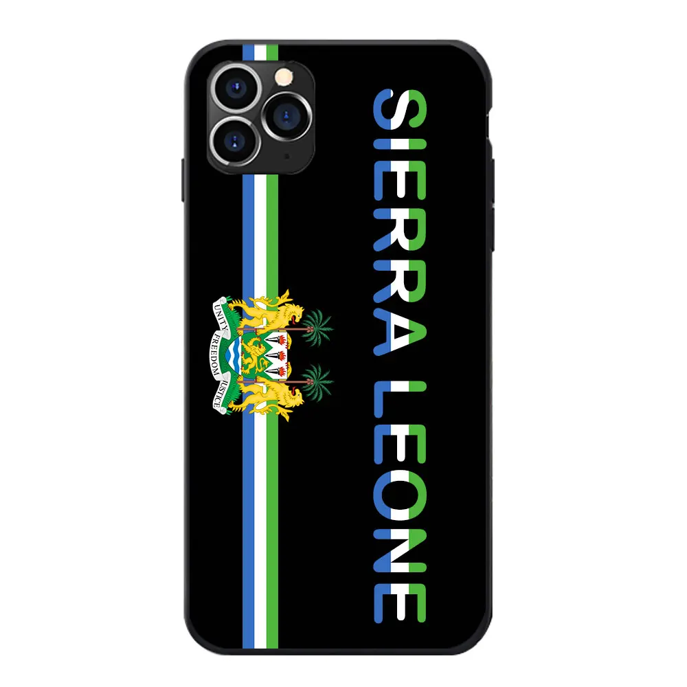 Чехлы для телефонов из мягкого ТПУ с флагом SierraLeone iPhone 6 7 8 S XR X Plus 11 Pro Max|Бамперы| |