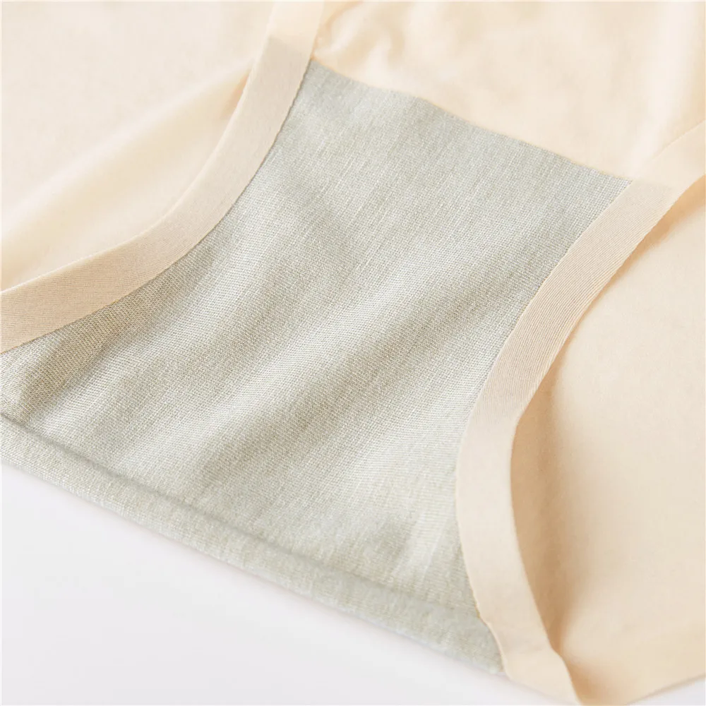 

Womens Mid-Rise Seamless Ice Silk Soild Briefs Hipster Panties No Show Panty Lines Ladies Summer Underwear