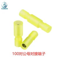 100pcs cold pressed connection terminal nylon male female butt joint terminal mpfny frfny5 156 connector