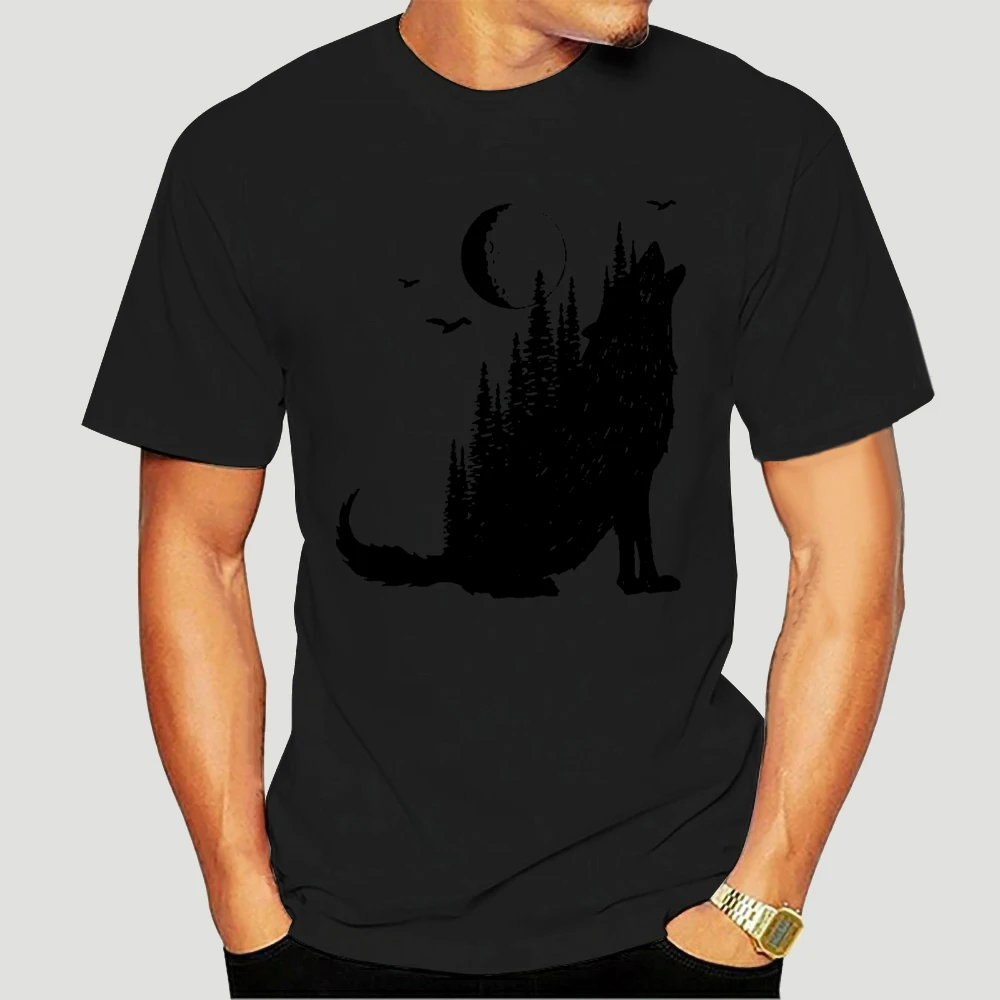 

Nature Shirt Howling Wolf Shirt Wolf Graphic and Prints Woman Graphic Tees Men Tee Shirts Tshirt with Wolf