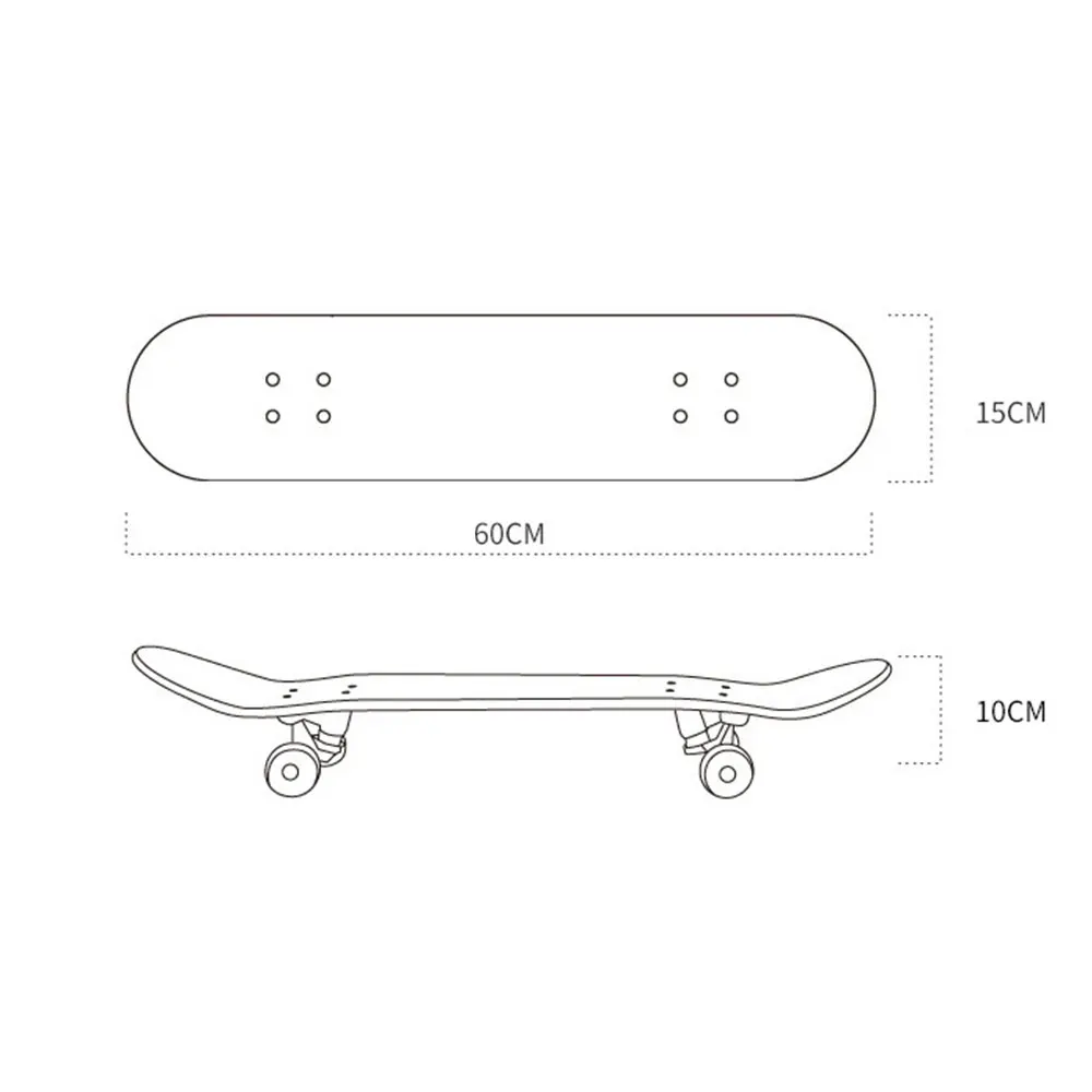 

Double Rocker Professional Skateboard Entry Board Four Wheel Skate Board Adult & Kids Non-slip Wear-resisting Ultra-quiet