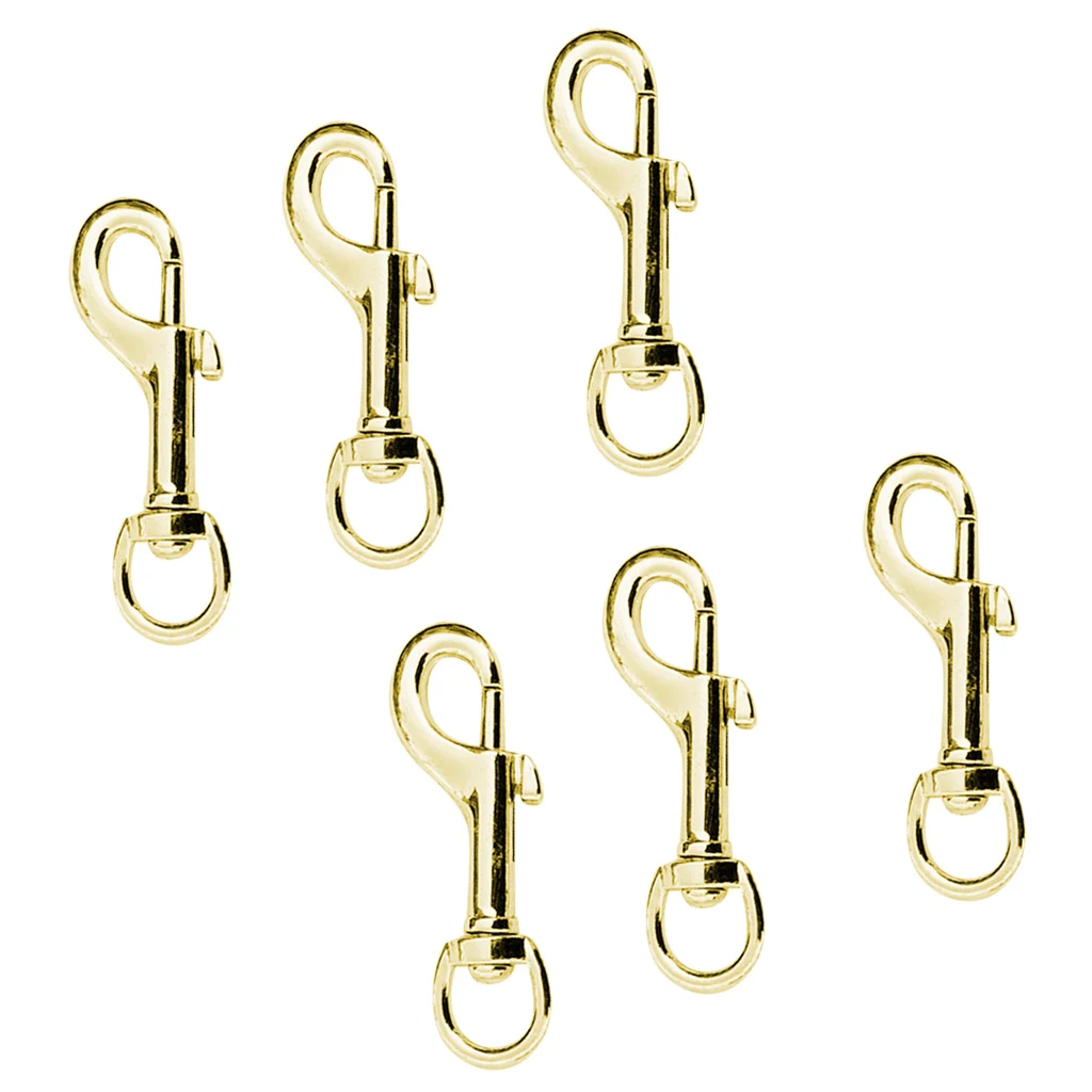 

6 Pcs Metal Swivel Eye Lobster Clasp Bolt Snap Hook for Straps Bags