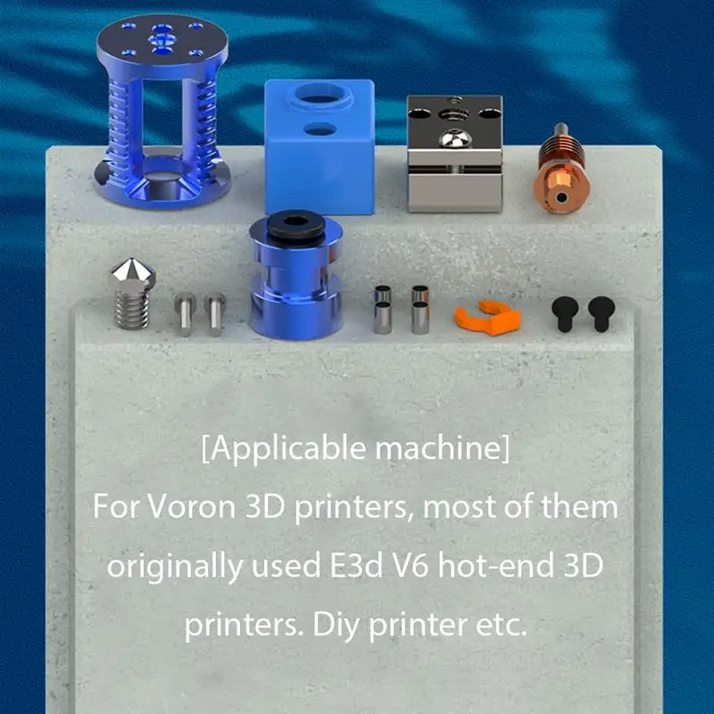 

All Metal Hotend Standard Version Coppe Plated Nozzles Lightweight Fast Heat Dissipation Hotend Kit For Voron 3D Printers