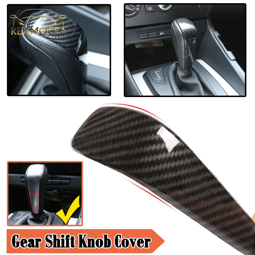 

Ручка переключения передач Reamocea в стиле углеродного волокна, накладка на голову, декоративная наклейка, подходит для BMW 3 серии E90 2005-2009 2010 2011 ...